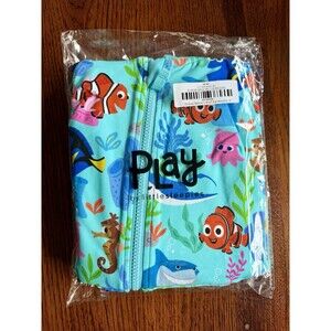 NEW Little Sleepies Disney Nemo's Reef Zip up kids Hoodie Sweatshirt size 8